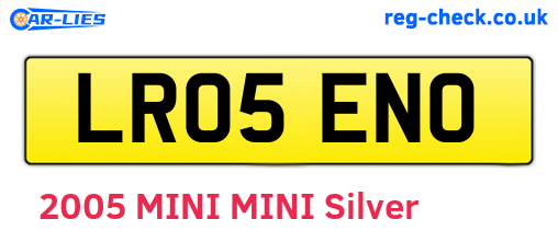 LR05ENO are the vehicle registration plates.