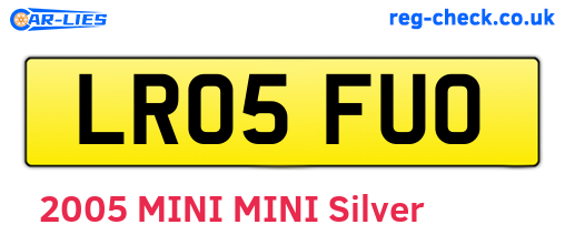 LR05FUO are the vehicle registration plates.