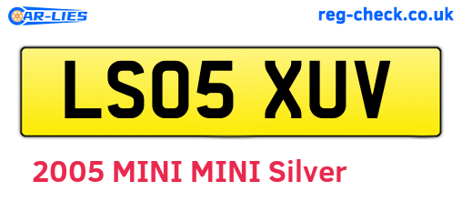 LS05XUV are the vehicle registration plates.