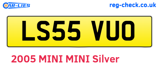 LS55VUO are the vehicle registration plates.