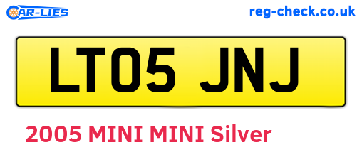 LT05JNJ are the vehicle registration plates.