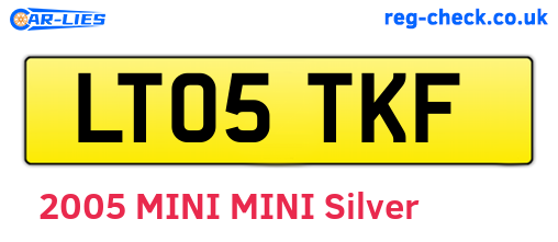 LT05TKF are the vehicle registration plates.