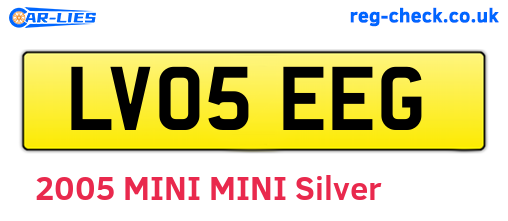 LV05EEG are the vehicle registration plates.