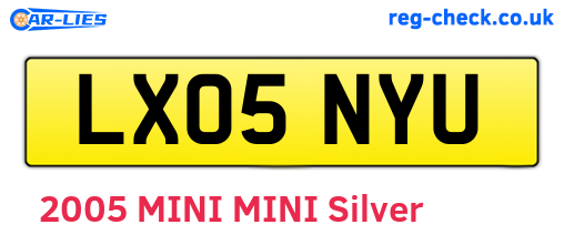 LX05NYU are the vehicle registration plates.