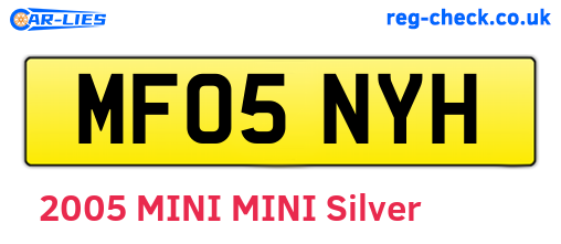 MF05NYH are the vehicle registration plates.