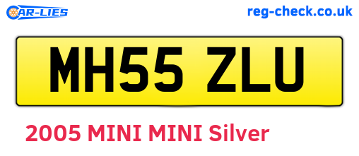 MH55ZLU are the vehicle registration plates.