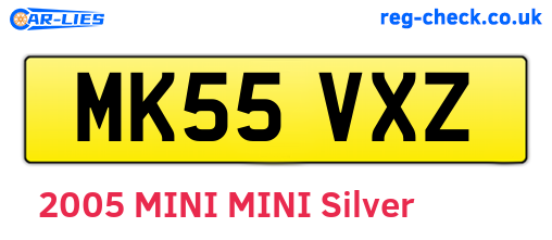 MK55VXZ are the vehicle registration plates.