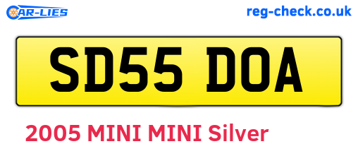 SD55DOA are the vehicle registration plates.