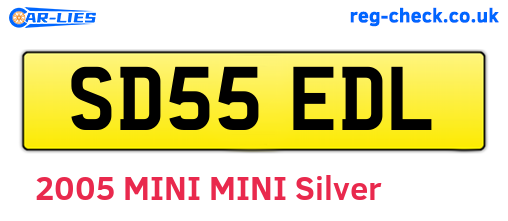 SD55EDL are the vehicle registration plates.