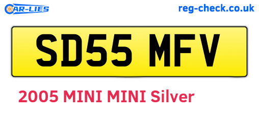 SD55MFV are the vehicle registration plates.