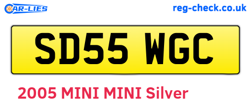 SD55WGC are the vehicle registration plates.