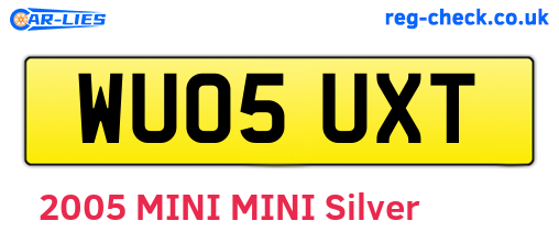 WU05UXT are the vehicle registration plates.