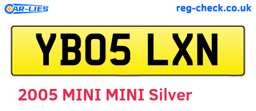 YB05LXN are the vehicle registration plates.