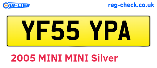 YF55YPA are the vehicle registration plates.
