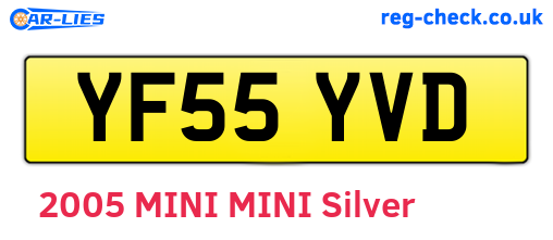 YF55YVD are the vehicle registration plates.