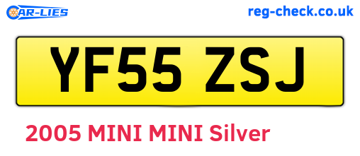 YF55ZSJ are the vehicle registration plates.