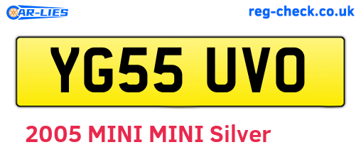YG55UVO are the vehicle registration plates.