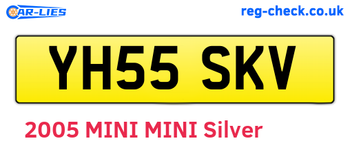 YH55SKV are the vehicle registration plates.