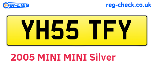 YH55TFY are the vehicle registration plates.