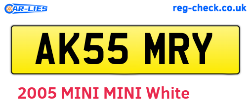 AK55MRY are the vehicle registration plates.