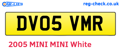 DV05VMR are the vehicle registration plates.