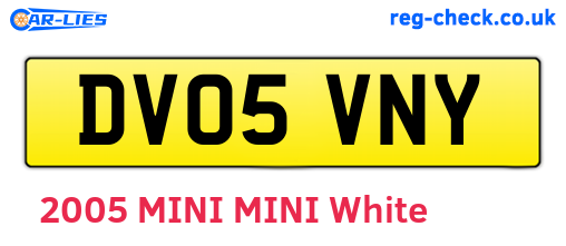 DV05VNY are the vehicle registration plates.