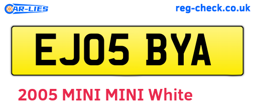 EJ05BYA are the vehicle registration plates.