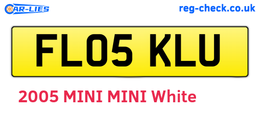 FL05KLU are the vehicle registration plates.