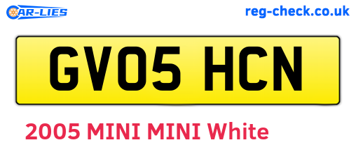 GV05HCN are the vehicle registration plates.