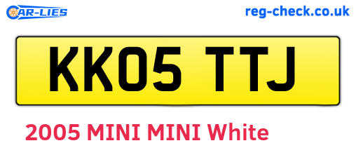 KK05TTJ are the vehicle registration plates.