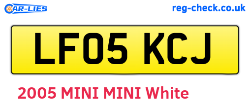 LF05KCJ are the vehicle registration plates.