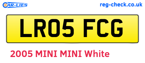 LR05FCG are the vehicle registration plates.