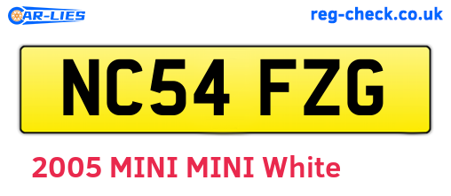 NC54FZG are the vehicle registration plates.