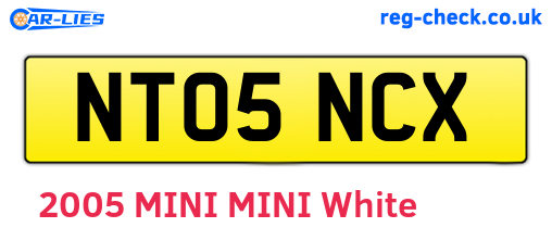 NT05NCX are the vehicle registration plates.