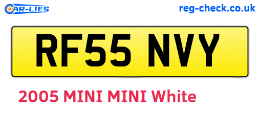 RF55NVY are the vehicle registration plates.