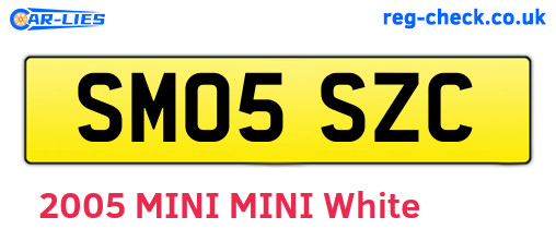 SM05SZC are the vehicle registration plates.