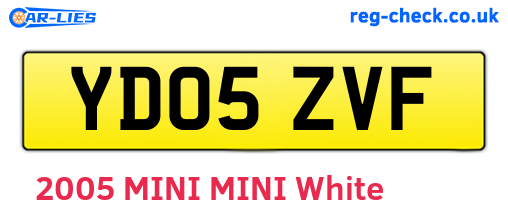 YD05ZVF are the vehicle registration plates.