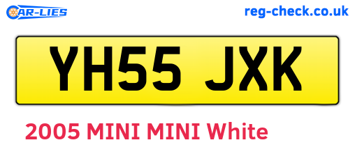 YH55JXK are the vehicle registration plates.