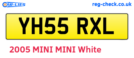 YH55RXL are the vehicle registration plates.