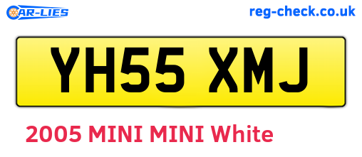 YH55XMJ are the vehicle registration plates.