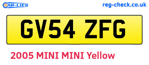 GV54ZFG are the vehicle registration plates.