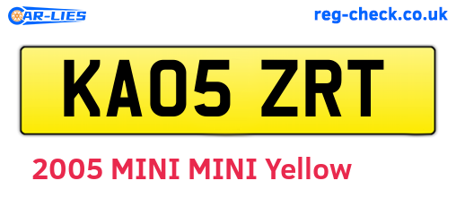 KA05ZRT are the vehicle registration plates.