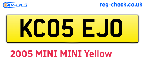 KC05EJO are the vehicle registration plates.