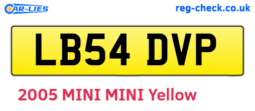 LB54DVP are the vehicle registration plates.