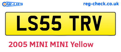 LS55TRV are the vehicle registration plates.