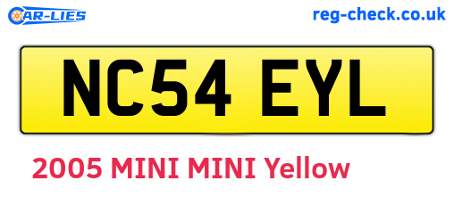NC54EYL are the vehicle registration plates.