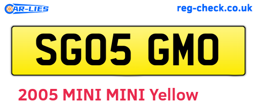 SG05GMO are the vehicle registration plates.