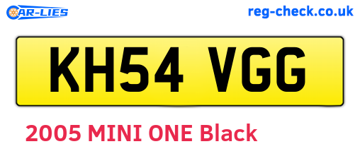 KH54VGG are the vehicle registration plates.