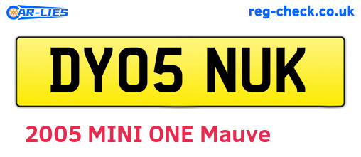 DY05NUK are the vehicle registration plates.