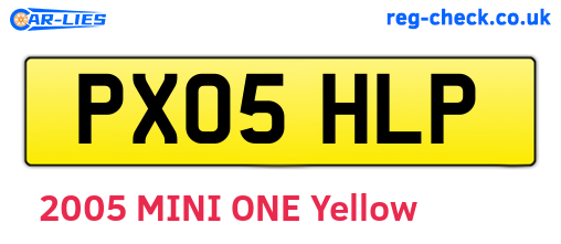 PX05HLP are the vehicle registration plates.